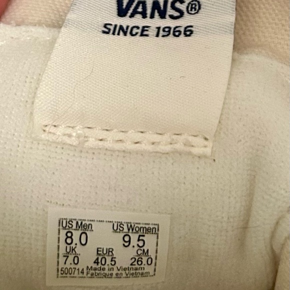 New Without Tags - Vans Women's Pink and Blue Abstract Floral High-Top Sneakers - Picture 7 of 7